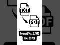 Convert Text (TXT) File to PDF Online on Mobile 🔥 Free Text to PDF Converter | TXT to PDF #pdftools