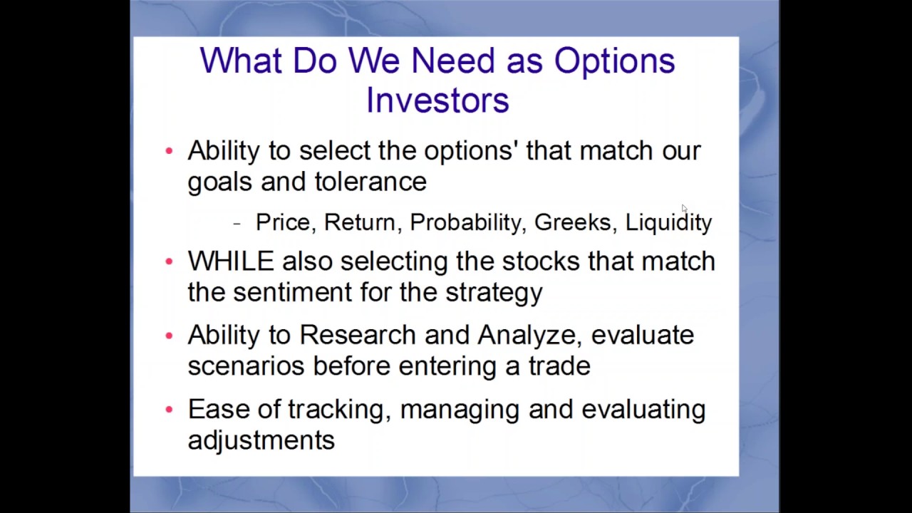 Your One Stop Shop for Options Investing