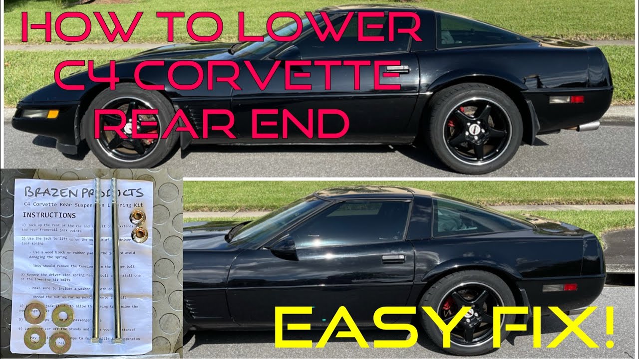 C4 Corvette Rear Suspension Lowering Kit 2 Drop 