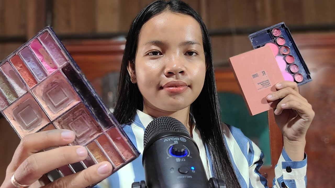 asmr doing your makeup roleplay - YouTube