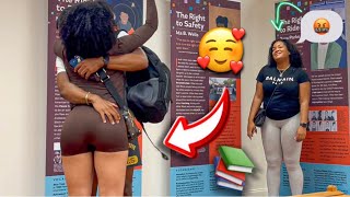 CUCUMBER PRANK IN THE SCHOOL LIBRARY 📚 ON TWO CANADIAN 🇨🇦 SISTERS 😍 (COLLEGE EDITION) 👨🏽‍🏫