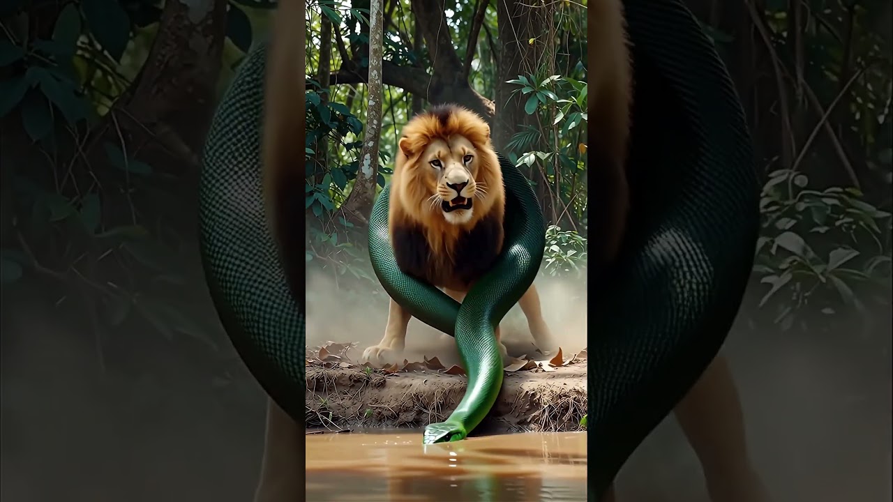 Lion vs Anaconda – The Most Realistic Jungle Battle Ever Captured