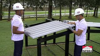 Telhas hidrofugadas Infibra - Instalação e montagem de telhado