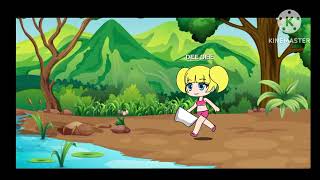 Dee Dee Feet In Gacha Life Logo In Pool