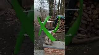 3D printed vertical axis wind turbine in action