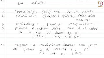 Field axioms #swayamprabha #ch38sp