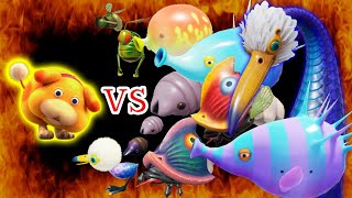 チート級オッチンvs原生生物！サライムシやヘビガラスなど　何発で倒せるのかっ！？　【ピクミン4】