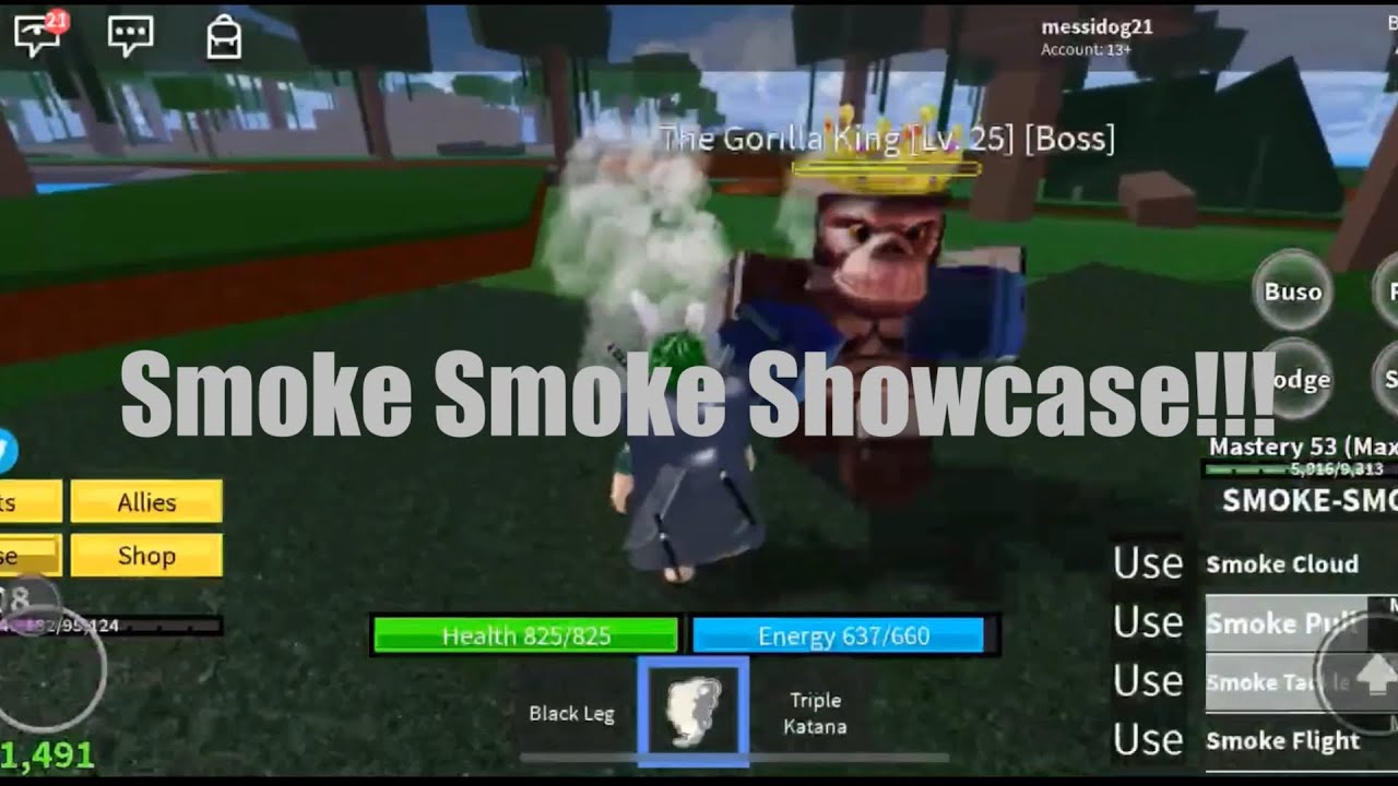 Smoke Showcase in Blox Fruits! #plothh #ancientplothh #bloxfruits #blo, door fruit showcase