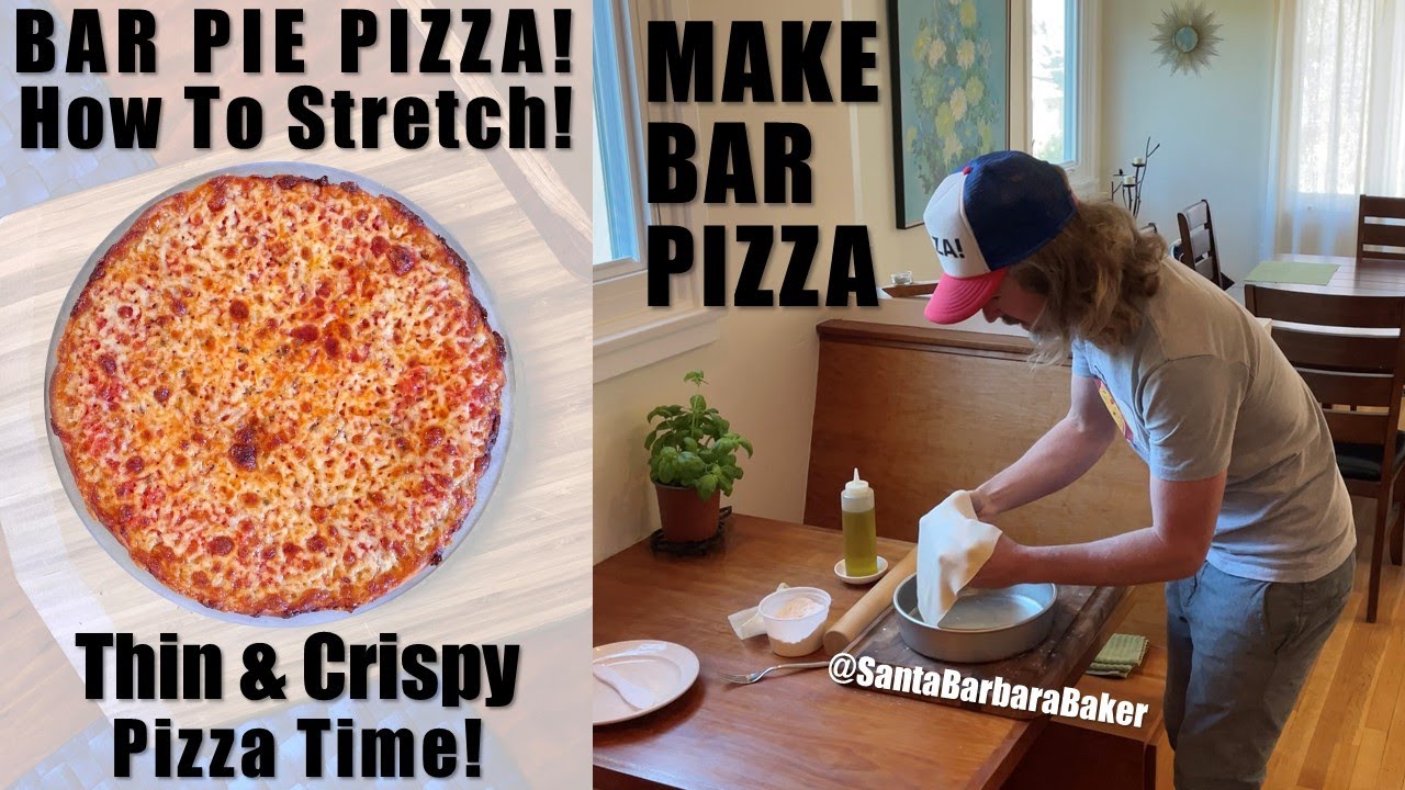 Stretching Bar Pie Pizza Dough Homemade Thin & Crispy Bar Pizza YouTube