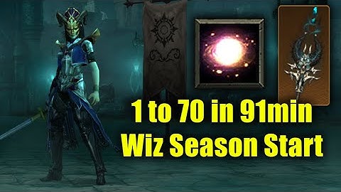 Wizard Frozen Orb Season Start Leveling Practice 1 to 70 in 91min (Unstable Scepter Run)