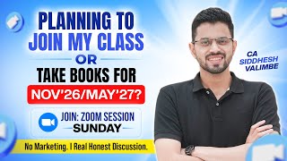 Honest Faculty Interaction BEFORE you Register for my Batch! :) #letstalk | CA Siddhesh Valimbe