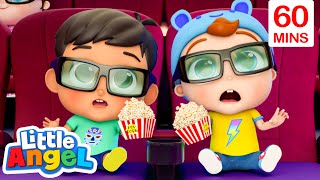 Movie Theater Playdate with Baby John & Manny | Little Angel | Moonbug Kids - Fun Stories and Colors
