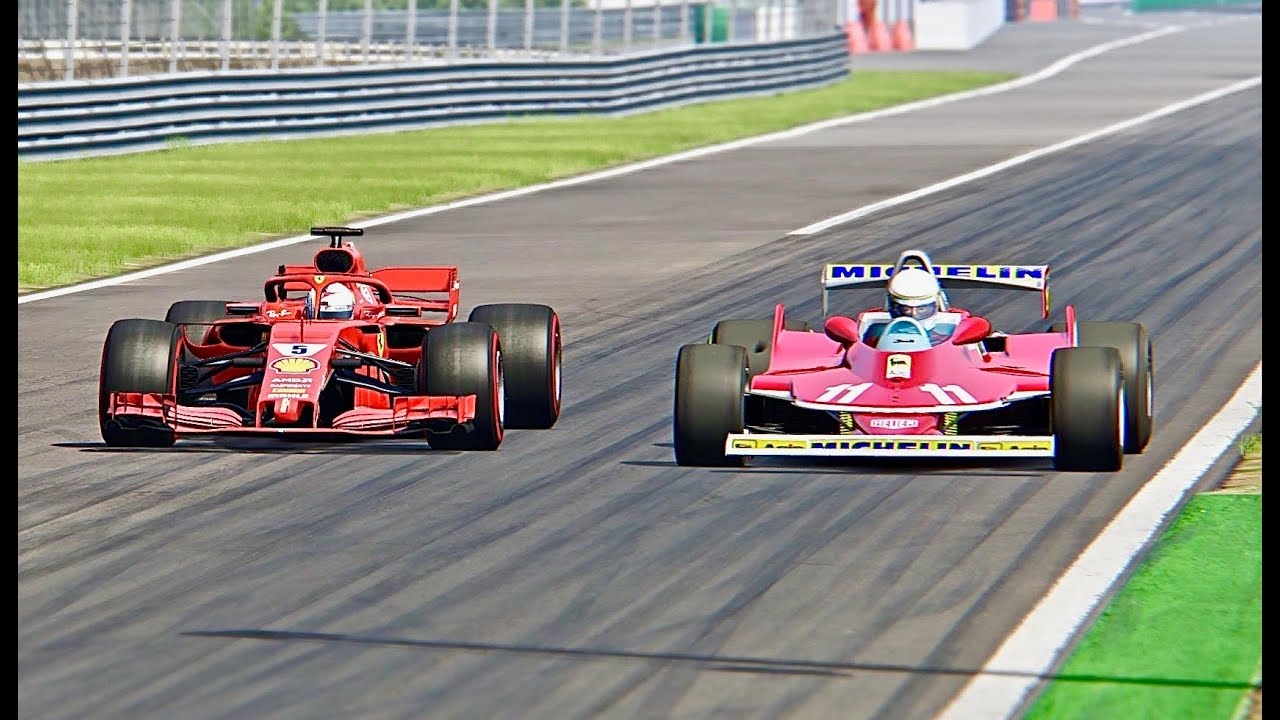 Ferrari F1 2018 vs Ferrari F1 1979 - Monza - YouTube