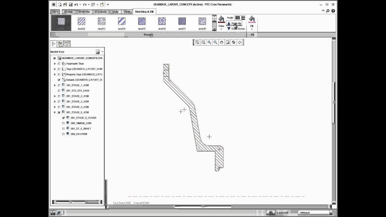 Creative Creo Drawing Sketch Hatch Border with Pencil