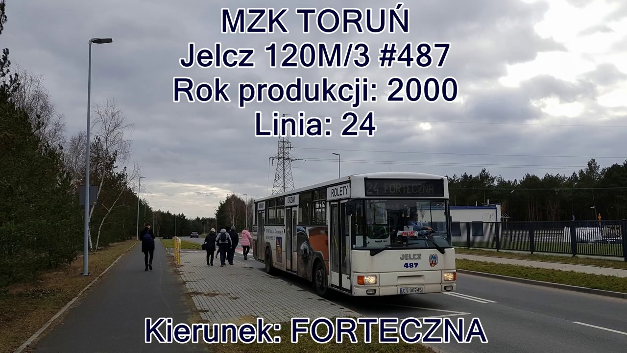 MZK Toruń - Linia 24, Jelcz 120M/3 #487