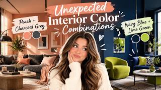 Peach & Charcoal Grey vs. Navy & Lime Green : Unexpected Color Combo ✨ #interiordesign #2026