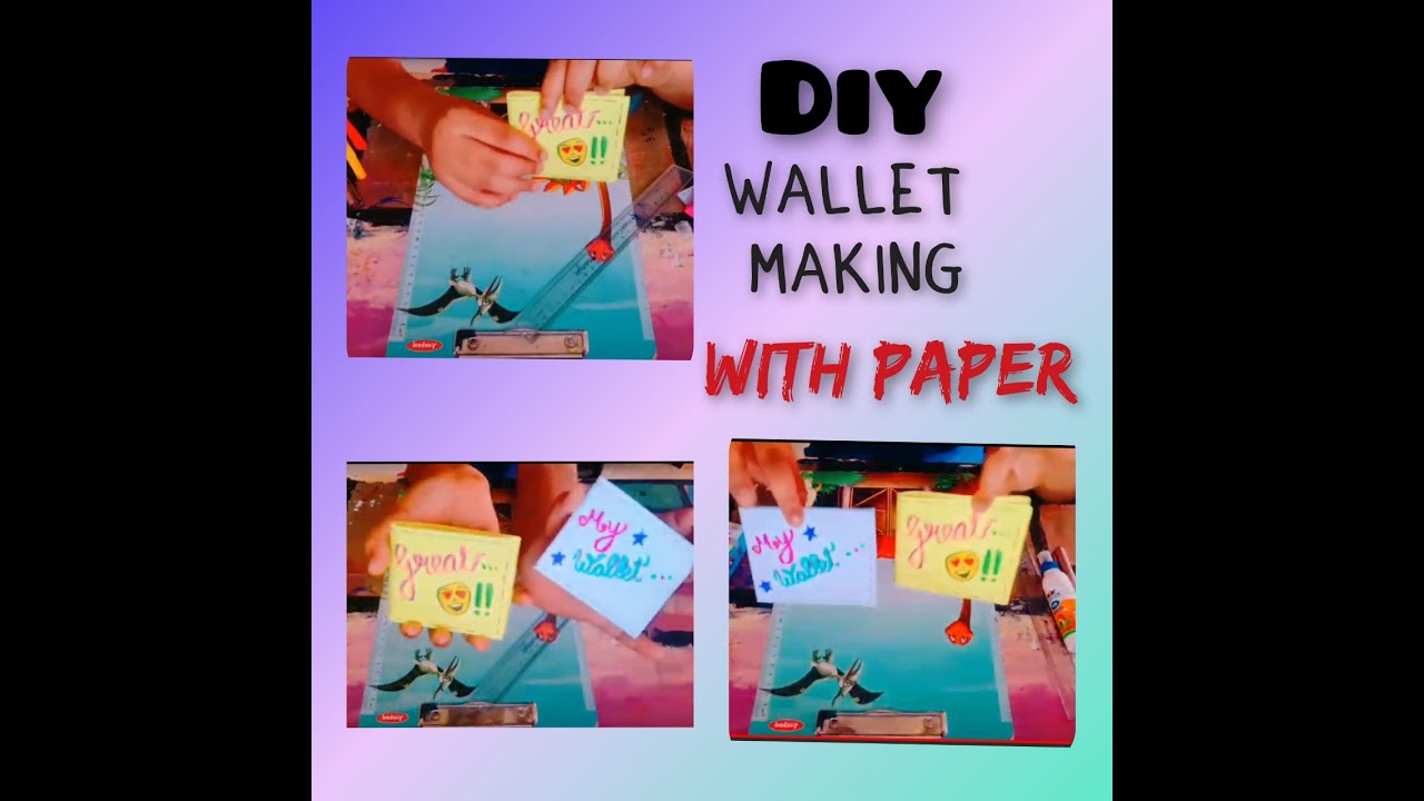 Paper wallet | diy | Ananya's arts and crafts - YouTube