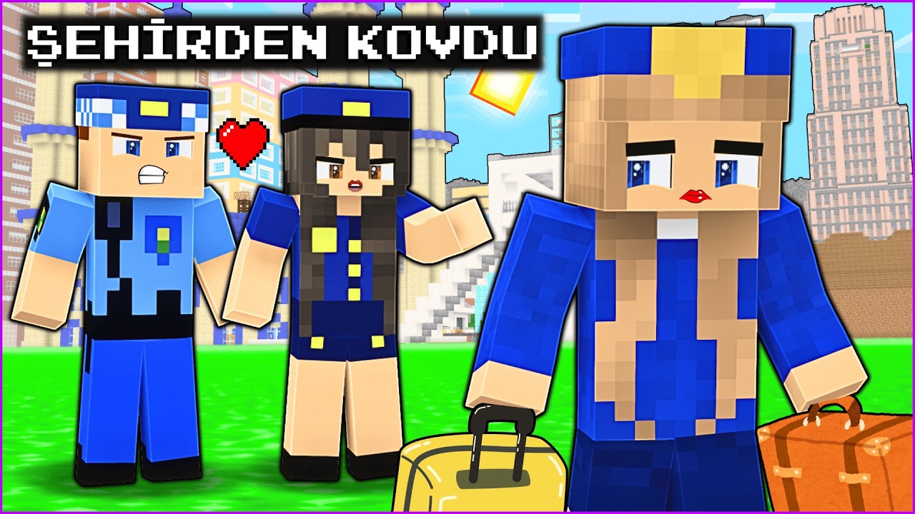 KEREM KOMİSER VE GÜZEL POLİS KADIN, ASLI POLİS'İ ŞEHİRDEN KOVDU! 😱 - Minecraft