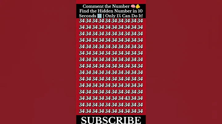 Find the Hidden Number in 10 Seconds 🔢 | 99% Fail 🙅This Eye Test!👀😵‍💫