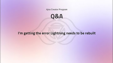 Fix Error: Lightning needs to be rebuilt