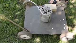 Самодельная газонокосилка с двигателем от стиральной машины