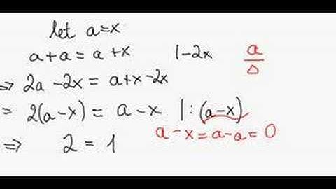 2=1 and dividing by zero