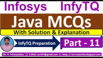 InfyTQ Java MCQ | Java MCQs for InfyTQ 2023 | Java MCQs Solution & Explanation | Part-11