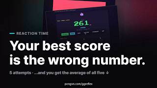 Reaction Time Test — five attempts, one average, and why your best score is the wrong number