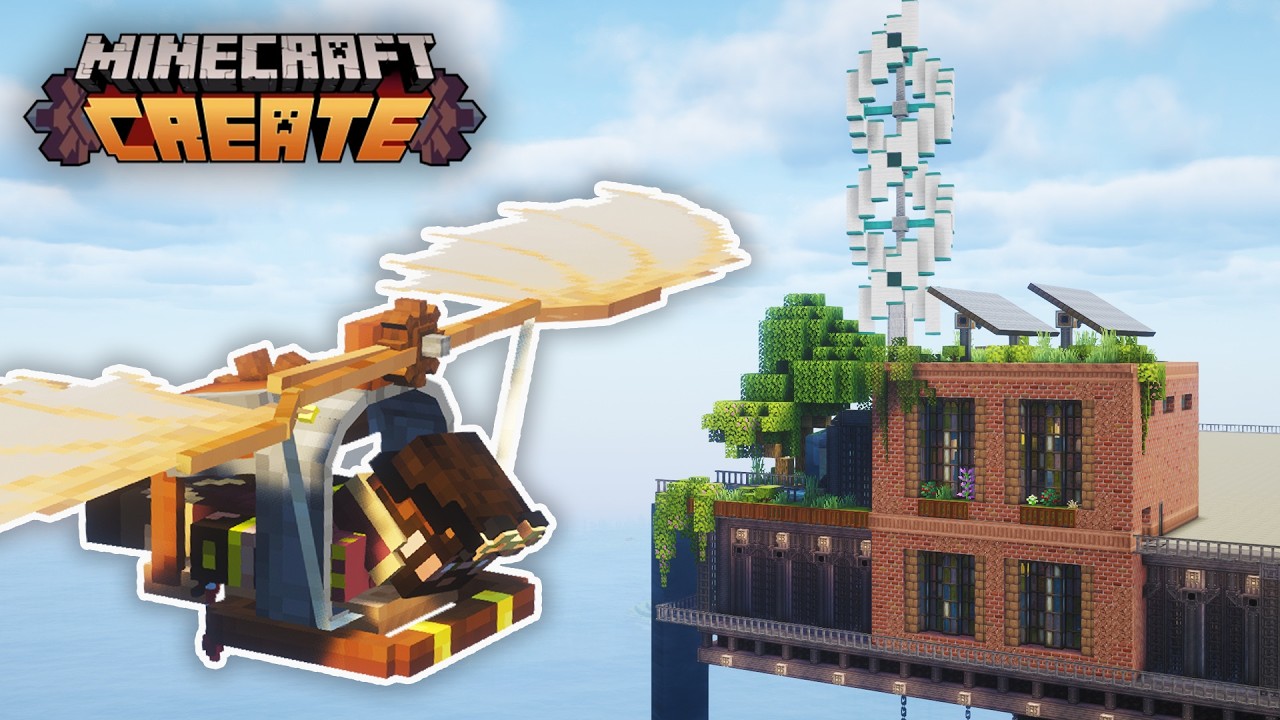 I discovered POWERED FLIGHT in Minecraft Create Mod [#22]
