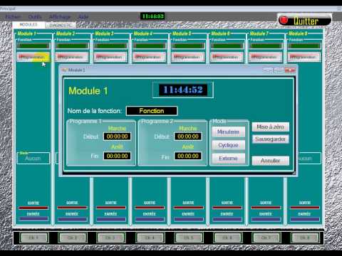 Port parallèle - Minuterie à 8 zones programmable réalisé en VB .Net (Présentation)