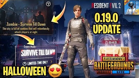 [0.19.0 UPDATE] ALL FEATURES HALLOWEEN, ZOMBIE STILL DOWN MODE, TRANING MODE IN PUBG MOBILE LITE