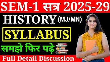 FYUGP UG 2025-29 Semester 1 Full Syllabus Discussion | History Honours Sem 1 Syllabus 2025-29