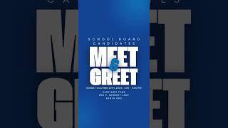 Meet & Greet Santiago Park - 600 E. Memory Lane, Santa Ana - Sunday, October 20 from 3-5pm.