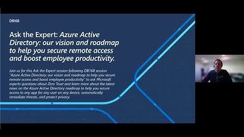 Ask the Expert: Azure Active Directory: our vision and roadmap to help you secure | ATE-DB168