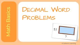 Decimal Word Problems with Area of a Rectangle