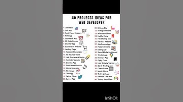 project ideas for web development|| 40 project ideas