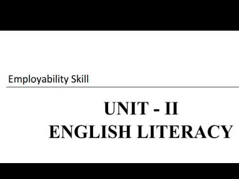 Employability skill  (English literacy )ITI shrivardhan