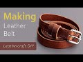 How to Make a Leather Belt | Full DIY | Working in silence