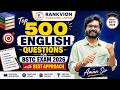 BSTC  ENGLISH  TOP 500  IMPORTENT  QUESTIONS  BY AMAN SIR