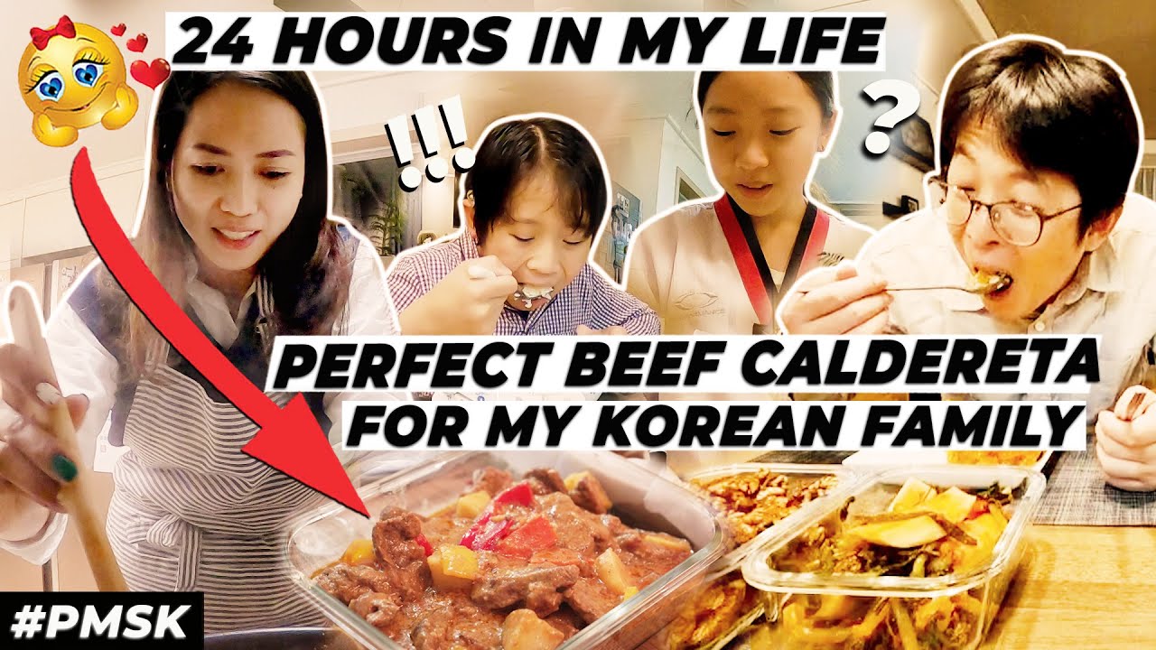 MY KOREAN FAMILY ENJOYING BEEF CALDERETA FOR DINNER | SOBRANG SARAP DAW! #pmsk