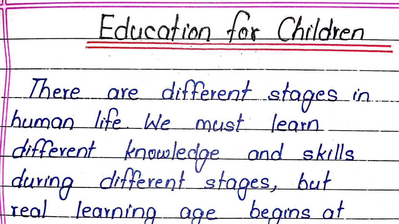 education for child essay