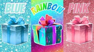 Choose your gift 🎁🤩💖 || 3 gift box challenge pink, Rainbow Gold, wouldyourather #chooseyourgift