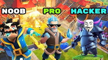 Noob vs Pro vs Hacker in Clash Royale