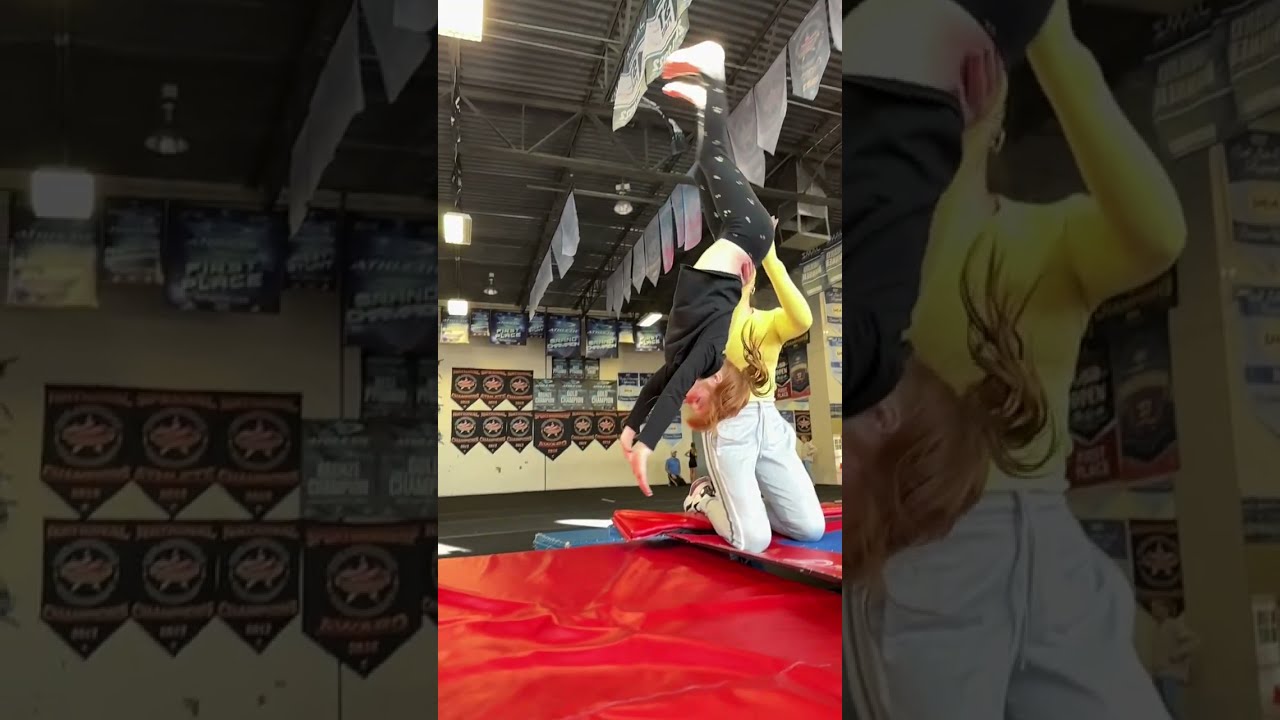 ADLEY Does A BACKFLiP Adley Learns Flips In Her Gymnastic Training Class Aforadley Adleymcbride