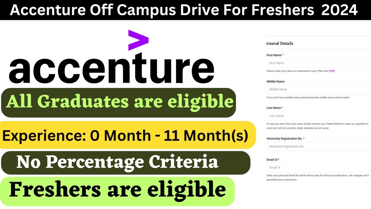 Accenture Recruitment 2024 | Accenture Bulk Hiring For Freshers | # ...