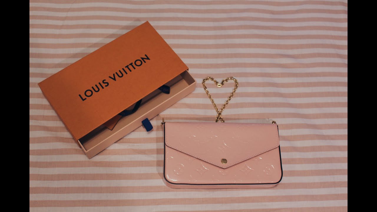 Louis Vuitton Felicie Pochette Monogram Vernis Pink