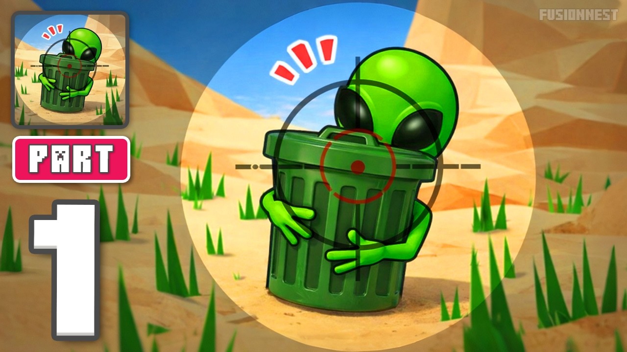 Alien Seeker: Find It & Shoot - Gameplay Walkthrough Part 1 - Scan Spot Eliminate (iOS, Android)