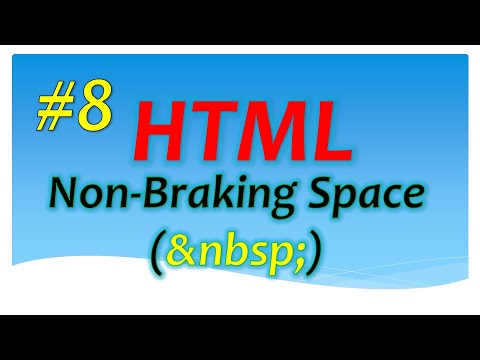 HTML How to use Non-Braking Space (&nbsp;)  tag  (हिंदी ) Part 8 | Code With Technology