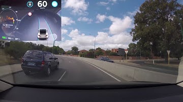 Tesla Model X90D AP2 on Manning Road off ramp Kwinana Freeway