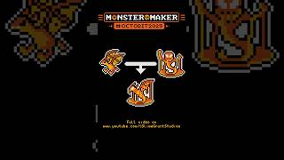 Pixel Art Sneak Peek: Combine Monster Pixel Art | Octobit 2025 Day 29 Combine